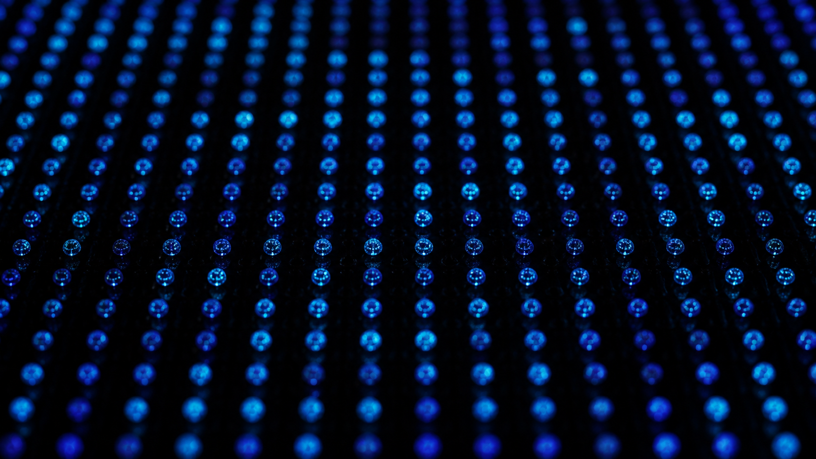 Macro grid of glowing nodes suggesting structured data